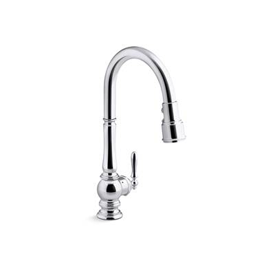 Artifacts Touchless pull-down kitchen sink faucet with KOHLER KonnectE and three-function sprayhead