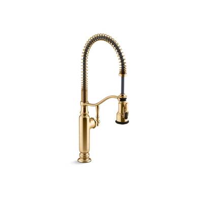 Kohler | Tournant | Single Hole Kitchen Faucet - Vibrant Brushed Moderne Brass