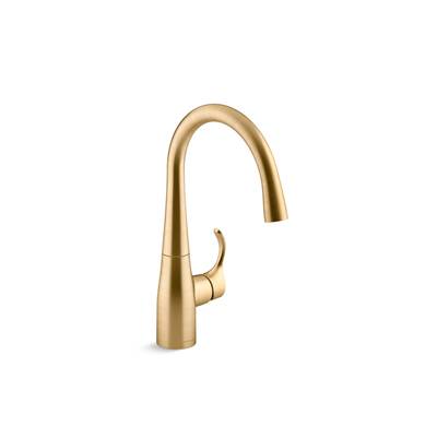 Kohler Simplice Single-handle bar sink faucet - Vibrant Brushed Moderne Brass
