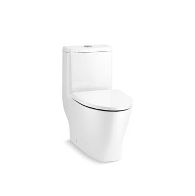 Kohler ReachE Curv One-piece compact elongated toilet with skirted trapway, dual-flush - White