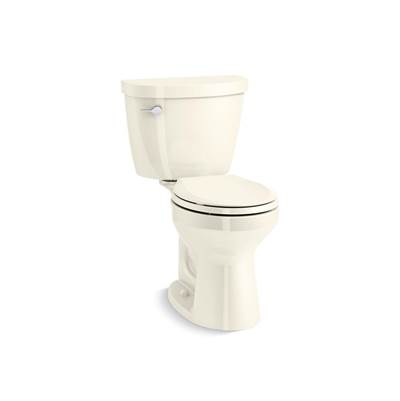 Cimarron ContinuousClean ST two-piece round-front toilet, 1.28 gpf