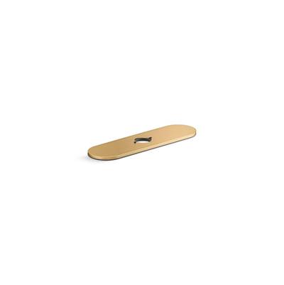Kohler Tone Three-hole kitchen faucet escutcheon - Vibrant Brushed Moderne Brass