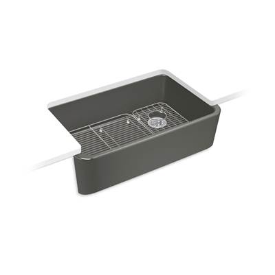 Kohler Ironridge 34'' Undermount Single-bowl Farmhouse Kitchen Sink - Thunder Grey