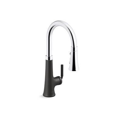 Kohler | Tone | Pull Down Kitchen Faucet - Polished Chrome With Matte Black