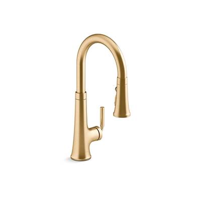 Kohler | Tone | Pull Down Kitchen Faucet - Vibrant Brushed Moderne Brass