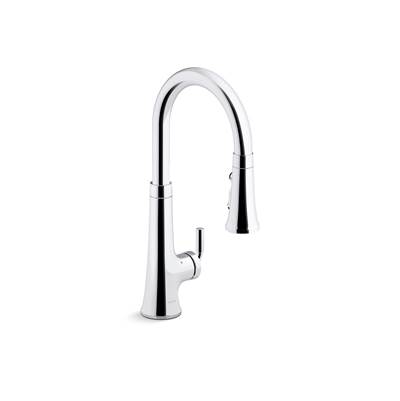 Kohler Tone Touchless pull-down kitchen sink faucet with KOHLER KonnectE and three-function sprayhead - Polished Chrome