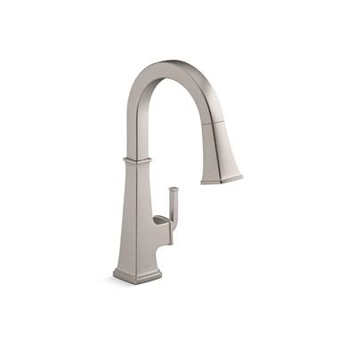 Kohler Riff Pull-down kitchen sink faucet with three-function sprayhead - Vibrant Stainless