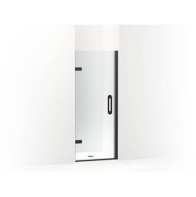 ComponentsE Frameless pivot shower door, 71-5/8'' H x 29-5/8 - 30-3/8'' W, with 3/8'' thick Crystal Clear glass
