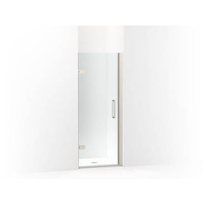 ComposedE Frameless pivot shower door, 71-5/8'' H x 27-5/8 - 28-3/8'' W, with 3/8'' thick Crystal Clear glass