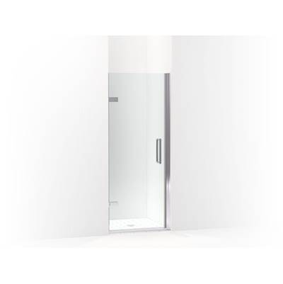 ComposedE Frameless pivot shower door, 71-5/8'' H x 29-5/8 - 30-3/8'' W, with 3/8'' thick Crystal Clear glass