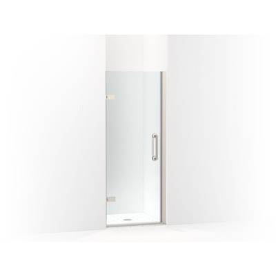 ComponentsE Frameless pivot shower door, 71-5/8'' H x 29-5/8 - 30-3/8'' W, with 3/8'' thick Crystal Clear glass