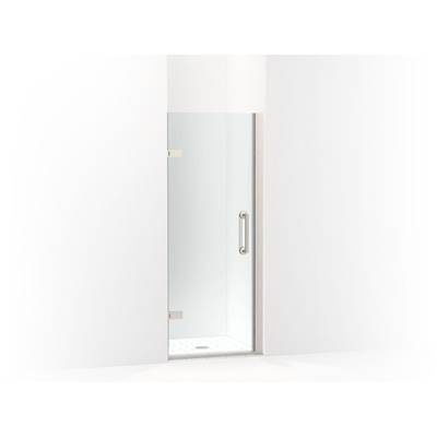 ComponentsE Frameless pivot shower door, 71-5/8'' H x 27-5/8 - 28-3/8'' W, with 3/8'' thick Crystal Clear glass