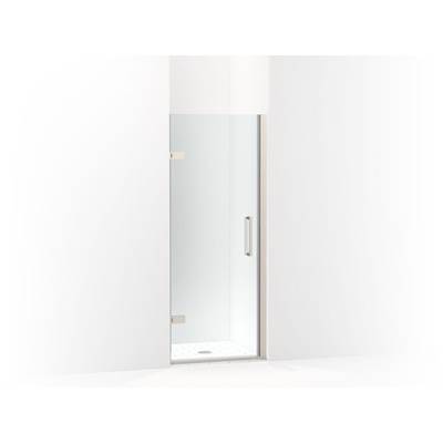 ComposedE Frameless pivot shower door, 71-5/8'' H x 29-5/8 - 30-3/8'' W, with 3/8'' thick Crystal Clear glass