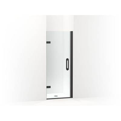 ComponentsE Frameless pivot shower door, 71-5/8'' H x 27-5/8 - 28-3/8'' W, with 3/8'' thick Crystal Clear glass