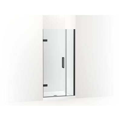 ComposedE Frameless pivot shower door, 71-9/16'' H x 33-5/8 - 34-3/8'' W, with 3/8'' thick Crystal Clear glass