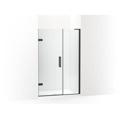 ComposedE Frameless pivot shower door, 71-3/4'' H x 45-1/4 - 46'' W, with 3/8'' thick Crystal Clear glass
