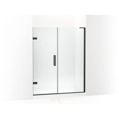 ComposedE 71-3/4'' H pivot shower door with 3/8''-thick glass