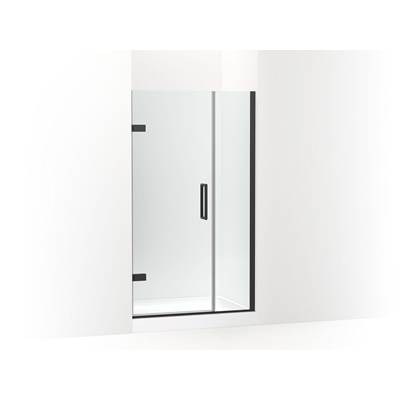 ComposedE Frameless pivot shower door, 71-9/16'' H x 39-5/8 - 40-3/8'' W, with 3/8'' thick Crystal Clear glass