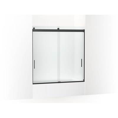 Kohler Levity Sliding Bath Door, 62'' H X 56-5/8 - 59-5/8'' W, with 1/4'' Thick Frosted Glass -...