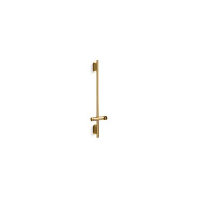 Kohler Statement 32'' deluxe slidebar with integrated water supply - Vibrant Brushed Moderne Brass