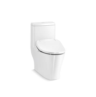 Kohler ReachE Curv Hidden cord one-piece compact elongated toilet with skirted trapway, dual-flush - White