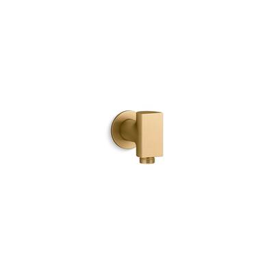 Exhale Wall-mount supply elbow - Vibrant Brushed Moderne Brass
