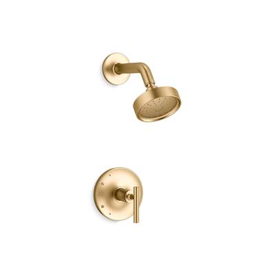 Kohler Purist Rite-temp Shower Trim Kit with Lever Handle, 1.75 Gpm - Vibrant Brushed Moderne Brass