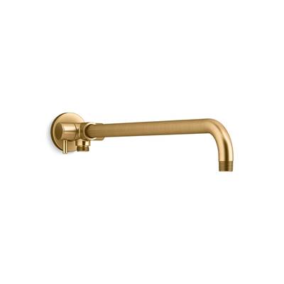 Kohler Wall-mount arm for rainhead/showerhead and handshower with 2-way diverter - Vibrant Brushed Moderne Brass
