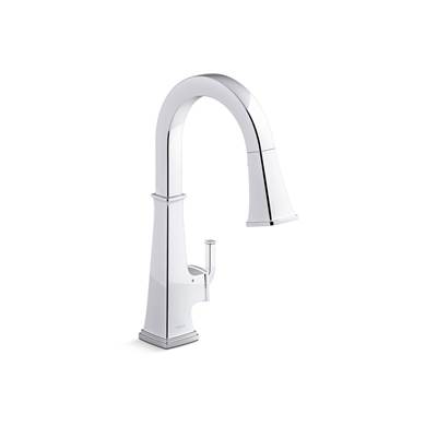 Kohler Riff Touchless pull-down kitchen sink faucet with KOHLER KonnectE and three-function sprayhead - Polished Chrome