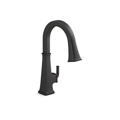 Kohler Riff Touchless pull-down kitchen sink faucet with KOHLER KonnectE and three-function sprayhead - Matte Black