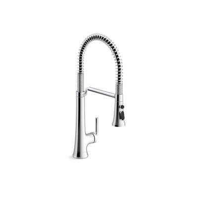 Kohler Tone Semi-professional pull-down kitchen sink faucet with three-function sprayhead - Polished Chrome