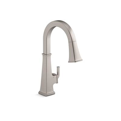 Kohler Riff Touchless pull-down kitchen sink faucet with three-function sprayhead - Vibrant Stainless