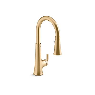 Kohler | Tone | Pull Down Kitchen Faucet - Vibrant Brushed Moderne Brass