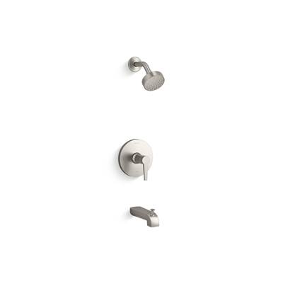 Kohler Pitch Rite-temp Bath and Shower Trim Kit, 2.5 Gpm - Vibrant Brushed Nickel