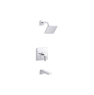 Kohler Parallel Rite-temp Bath and Shower Trim Kit, 1.75 Gpm - Polished Chrome