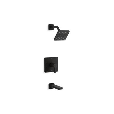Kohler Parallel Rite-temp Bath and Shower Trim Kit, 1.75 Gpm - Matte Black