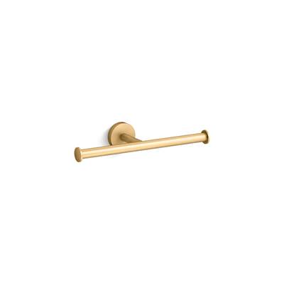 Elate Double toilet paper holder - Vibrant Brushed Moderne Brass