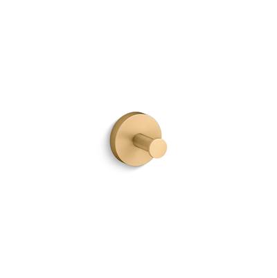 Elate Robe hook - Vibrant Brushed Moderne Brass