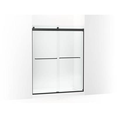Kohler Levity 74'' H Sliding Shower Door with 1/4''-thick Glass - Matte Black