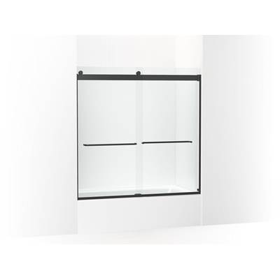 Kohler Levity Sliding Bath Door, 59-3/4'' H X 56-5/8 - 59-5/8'' W, with 1/4'' Thick Crystal Clear...