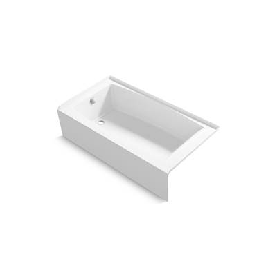 Entity 60'' x 32'' alcove bath with left drain - White