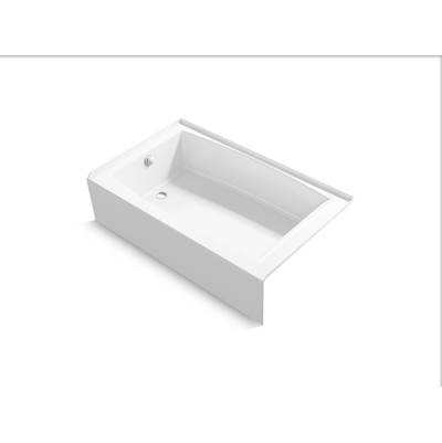 Entity 60'' x 36'' alcove bath with left drain - White