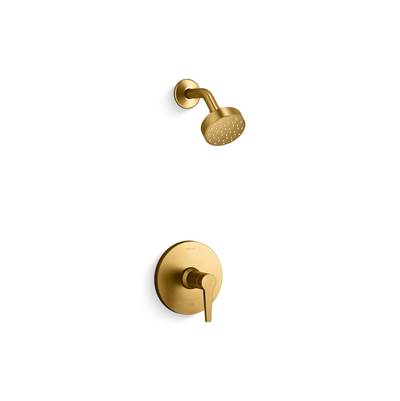 Kohler Pitch Rite-temp Shower Trim Kit, 1.75 Gpm - Vibrant Brushed Moderne Brass