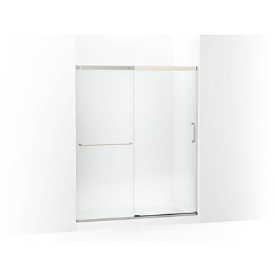 Elate Sliding shower door, 70-1/2'' H x 56-1/4 - 59-5/8'' W, with 1/4'' thick Frosted glass - Matte Nickel