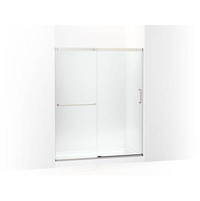 Elate Sliding shower door, 70-1/2'' H x 56-1/4 - 59-5/8'' W, with 1/4'' thick Crystal Clear glass - Matte Nickel