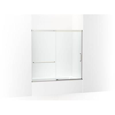 Elate 56-3/4'' H sliding bath door with 1/4''-thick glass - Matte Nickel