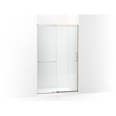 Elate Sliding shower door, 75-1/2'' H x 44-1/4 - 47-5/8'' W, with heavy 5/16'' thick Crystal Clear glass - Matte Nickel