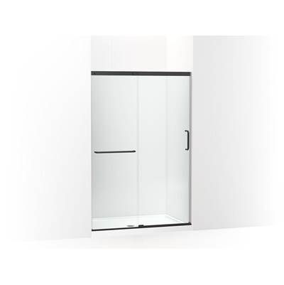Elate Sliding shower door, 70-1/2'' H x 44-1/4 - 47-5/8'' W, with 1/4'' thick Crystal Clear glass - Matte Black