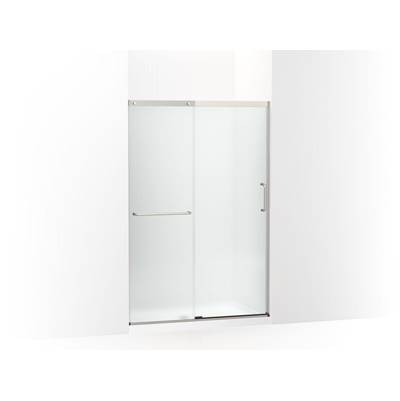 Elate Sliding shower door, 70-1/2'' H x 44-1/4 - 47-5/8'' W, with 1/4'' thick Frosted glass - Matte Nickel