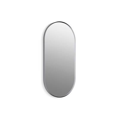Essential 20'' x 40'' capsule framed mirror - Polished Chrome